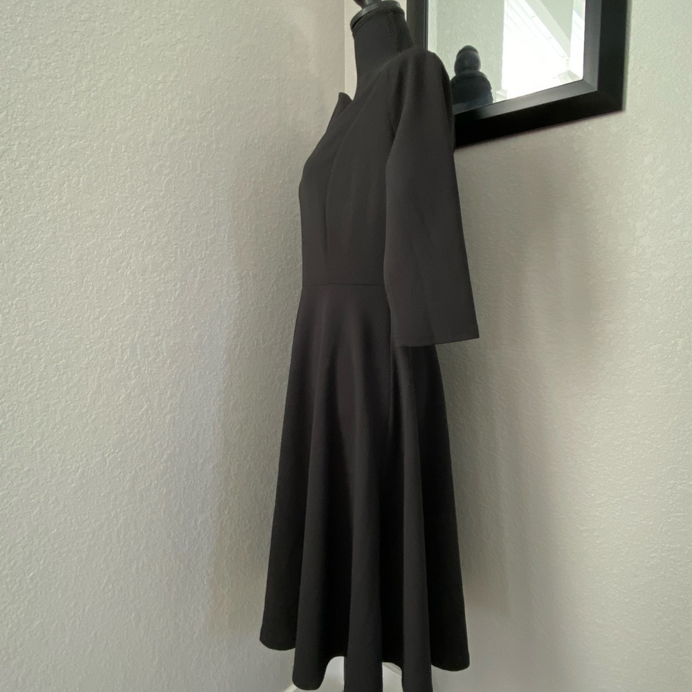 MISSMAY Retro Scallop Boat Neck Black Swing Dress Large - Picture 12 of 15